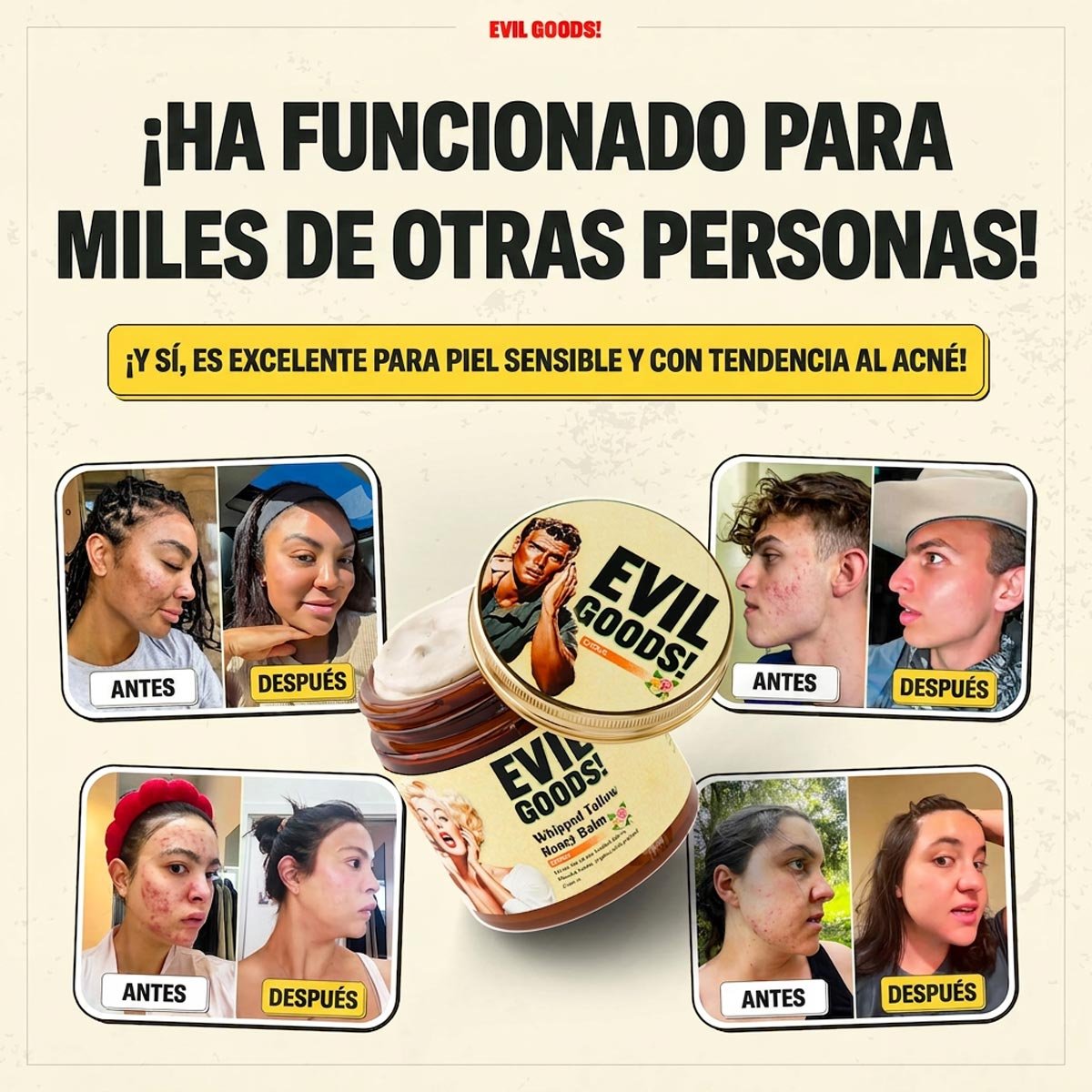 Evil Goods – Crema hidratante batida de sebo y miel de manuka - Imagen 2