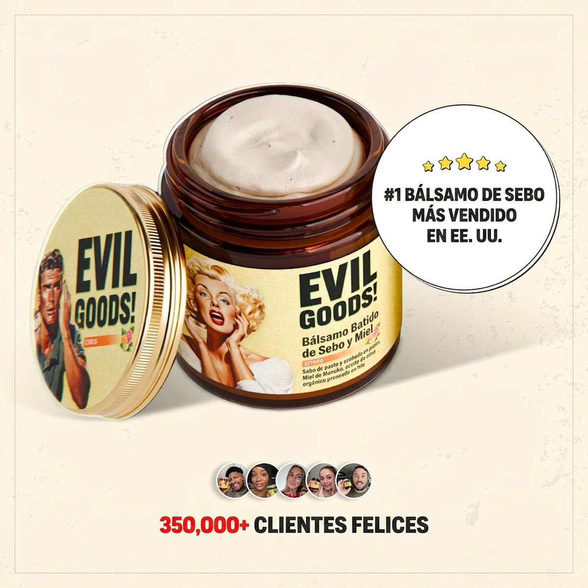 Evil Goods – Crema hidratante batida de sebo y miel de manuka - Imagen 7